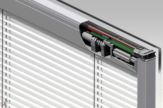 Esquema del motor sin escobillas integrado en la ventana